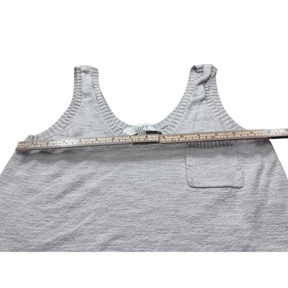 Loft Womens Beige Knit Tank Top With Pocket XS - Picture 8 of 10